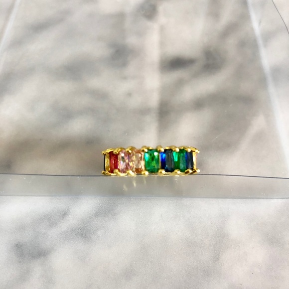 Rainbow Baguette Ring - Picture 9 of 12